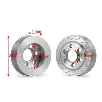 Que-T 4Pcs Heavy Duty Wheel Weights For 1/10 Rc 1.9'' Beadlock Rims Crawler
