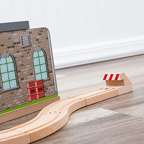 Orbrium Wooden Railway Track End Bumper Buffer Stop Set - 8 Pieces, Fits Thomas & Friends, Brio, Chuggington, One Size, Model ORB-EXP-T-400