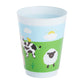 BLUE PANDA 16 Pack Plastic Farm Animals Cups - Barnyard Party Favors for Birthday Party Supplies (16 oz)