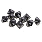 Yiotfandoll 10PCS Polyhedral D10 Dice Acrylic 10 Sided Game Dice for RPG MTG DND Dice Table Games (Black)