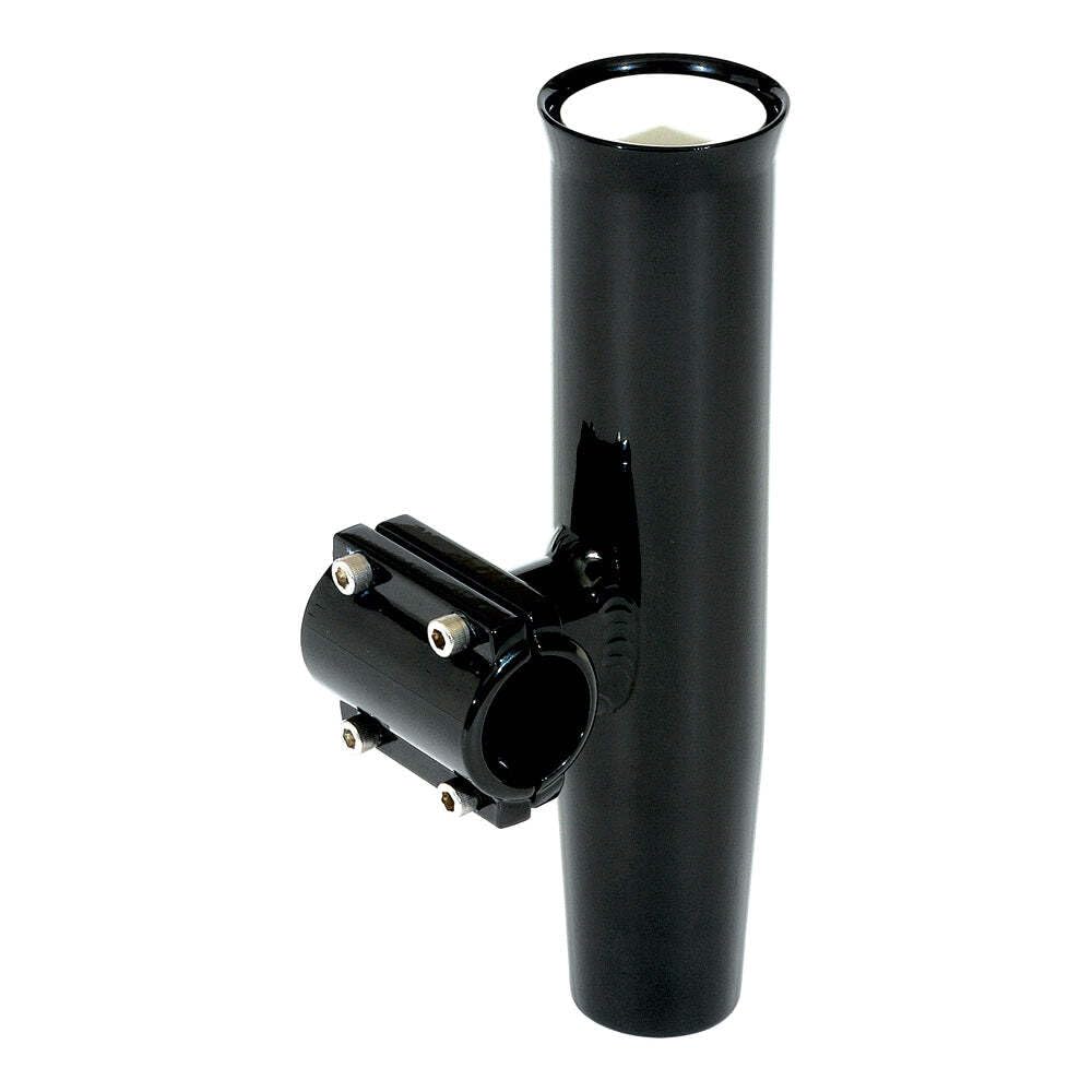 Lees Clamp-On Rod Holder - Black Aluminum - Horizontal Mount - Fits 1.050 O.D. Pipe