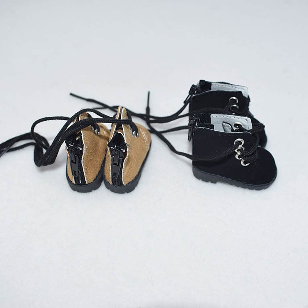 Niannyyhouse 20Cm Plush Doll Leather Shoes Length 5.4Cm 8In Doll Accessories (Brown-2)
