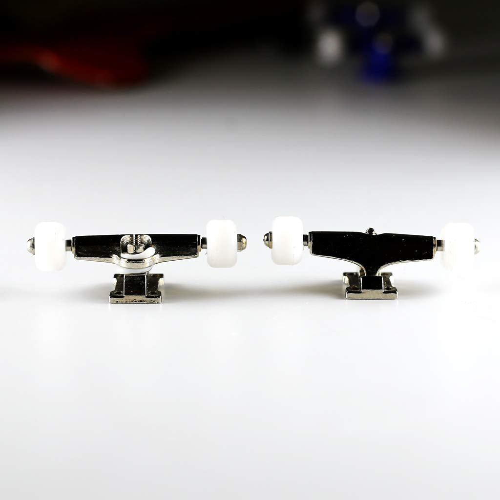 Noahwood Wooden Fingerboard Complete (Nw8.0 Maple 6-Layer 360Flip Deck, Nw2.0 King Trucks Silvery,Nw3.0 Wheels White) (Blue Door Iii, 100X34Mm Standard Concave)