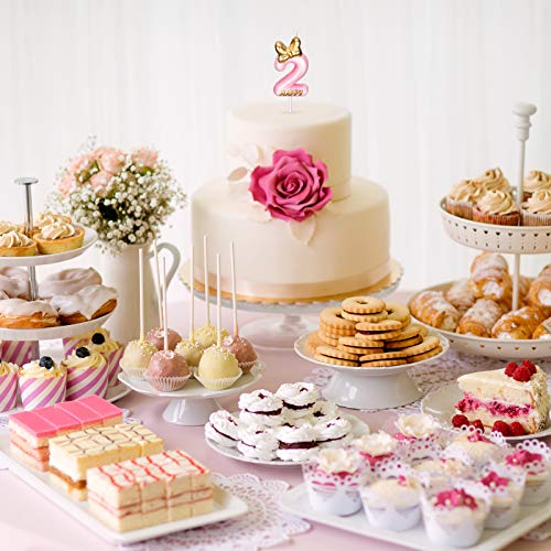 Candle Pink Birthday Candle Girl Happy Birthday Cake Topper, Birthday Baking Celebration Reunions Anniversary Party Supplies (Nu