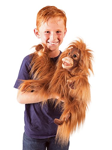 Folkmanis Baby Orangutan Hand Puppet, Orange-Brown