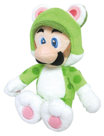 Little Buddy Super Mario Neko Cat Luigi Plush, 10'''''', Multi-Colored