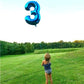 Large Navy Blue 3 Number Balloon 40 Inch, 3 Three Wednesday Birthday Balloons,3Rd 13 30 31 33 53 Birthday Party Decorations, Blu