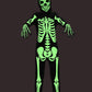 Yolsun Skeleton Costume For Kids Glow In The Dark Bone Skull Outfit For Halloween (Large, Black)
