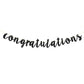 Black Glitter Congratulations Banner for Wedding, Anniversary, Graduation, Congrats Master Bunting, Retirement Party Decorations