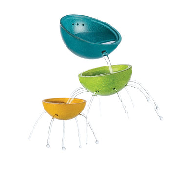 Plantoys Fountain Bowl Set For Bath And Water Play Toy (5714) | Sustainably Made From Rubberwood And Non-Toxic Paints And Dyes | Eco-Friendly Planwood