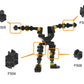 Mybuild Bricks Creative Building Blocks Pack F506 - Work With Clips, Build Mech Section Elbow And Knee 20 Pieces, Age 12+