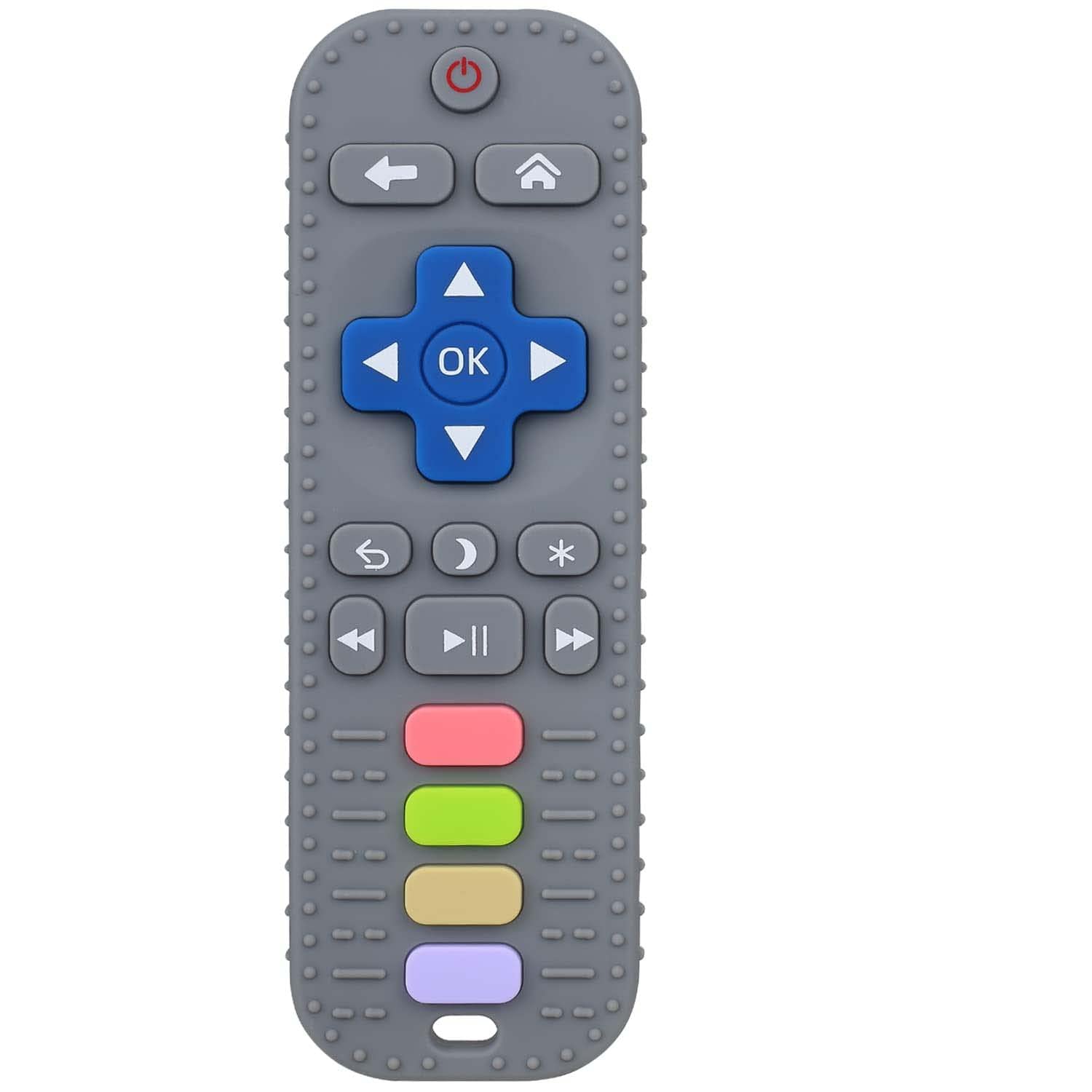 Chuya TV Remote Teether for 0-12-18 Months Babies Infant Toddlers Remote Teethers Silicone Baby Teething Toys