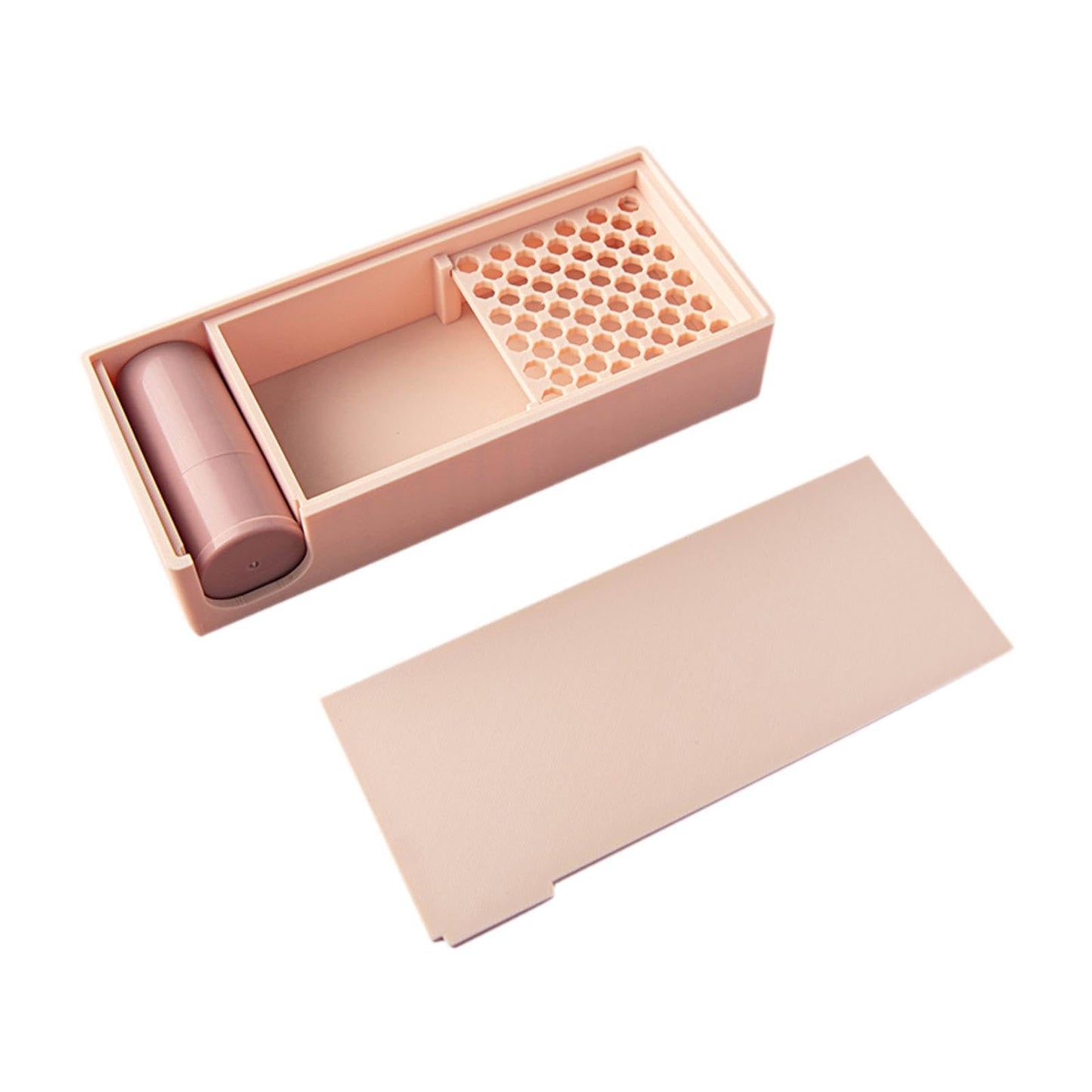 Enakshi Cornstarch Tapper Box | Antistick Container For Polymer Clay | Compact Lightweight Pla Design | Apricot Colour | 16.57.2