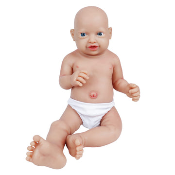 Vollence 14' Full Silicone Baby Dolls Realistic, Not Vinyl Dolls, Real Lifelike Silicone Baby Doll For Child Christmas, Children'S Day - Boy