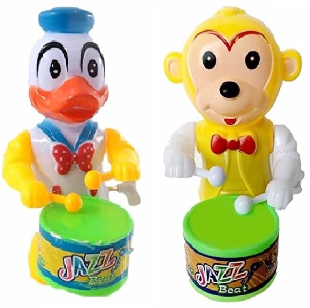 Beany Toys Cute Drummer Pet Toys With Dancing Action For Kids Toys Sound Toys KeyOperated (MonkeyDuck2)