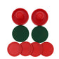 Cchude 2 Pcs Red Air Hockey Pushers And Air Hockey Pucks Great Goal Handles Paddles Replacement Accessories For Game Tables