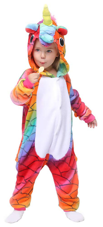 Easuit Colorful Unicorn Onesie Animal Costume Halloween Cosplay Unisex Gifts For Kids