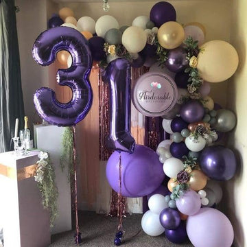 18 Balloon Number, Purple Number 18Th Birthday Balloons 40 Inch, 18 Years Old Purple Birthday Decorations For Boys Girls, 18Th A