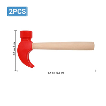 Toddmomy 2Pcs Wooden Hammer Toys Simulation Hammers Maintenance Tools Toys Pretend Play Educational Toys for Kids Children