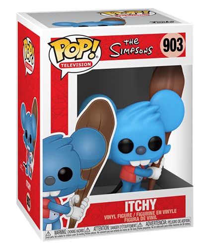Pop The Simpsons - Itchy Funko Pop! Vinyl Figure (Bundled With Compatible Pop Box Protector Case) Multicolored 3.75 Inches