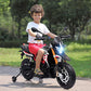 TOBBI 12V Aprilia Licensed Kids Ride-On Motorcycle Dirt Bikes for Kids with Training Wheels, Spring Suspension, Lights, Music St