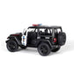 KiNSMART 5'' Die-cast: 2018 Jeep Wrangler Rubicon Police Edition (Black/White)