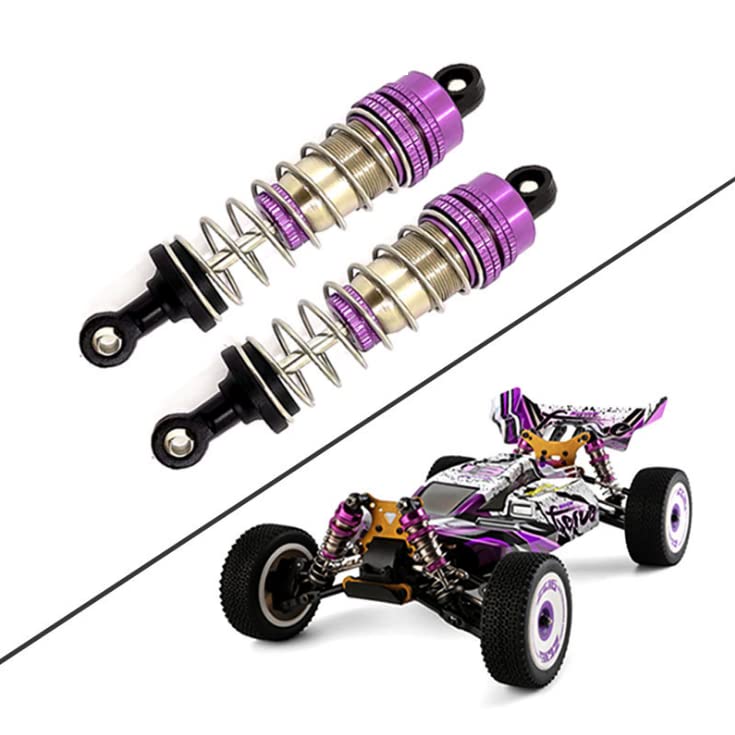 4PCS Metal Shock Absorber Adjustable Assembled Spring Damper for Wltoys 124019 124018 144001 RC Car Spare Parts Upgrade Accessor