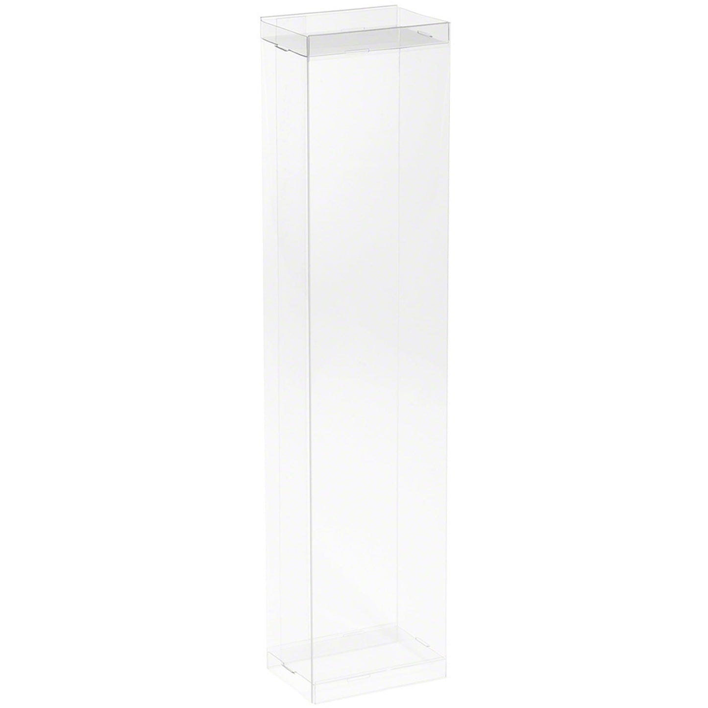 Dollsafe Clear Folding Display Box For Thin 11-12 Inch Dolls And Action Figures, 3'' W X 2'' D X 12.5'' H, Pack Of 10