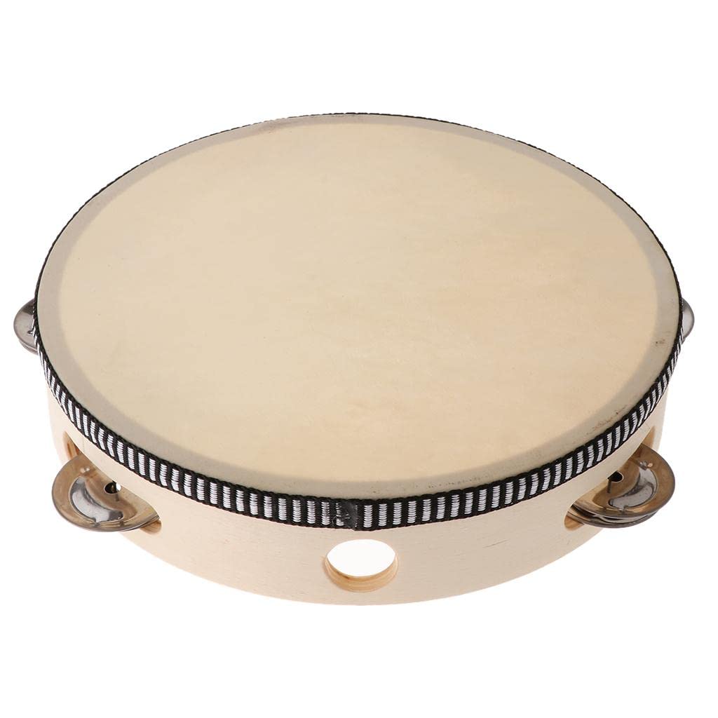 Wood Jingles Hand Held Tambourine Toy For Kids (8Inch)|Musical Instruments & Gear |Percussion |Tambourines|1 Piece Tambourine Dr