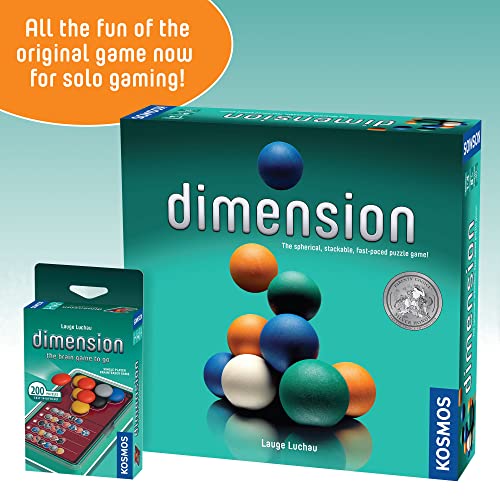Dimension: The Brain Game To Go | Brainteasers |Puzzles| Solo Games | 1 Player | Dimension | Stacking Game | Kosmos Game
