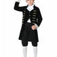 GRAJTCIN Kids Colonial Costume for Boys Historical Halloween George Washington Hamilton Costume 18th Century Outfit Black 11-12 