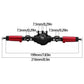 Hybdx Rc Cnc Aluminum Anodized Front And Rear Door Axle Kit Upgrade For 1/10 Rc Crawler Car Scx10 Ii 90046 90047 (Red Black)