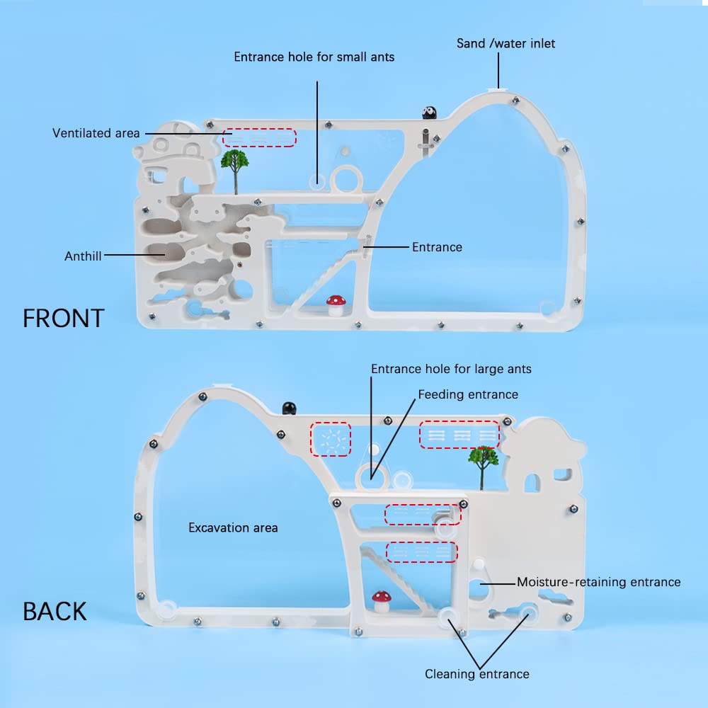Ant Farm Castle, Ant Nest Farm For Live Ants, Ant Colony Observation Kit, Ant Habitat Science Learning Kit For Students Kids Chi