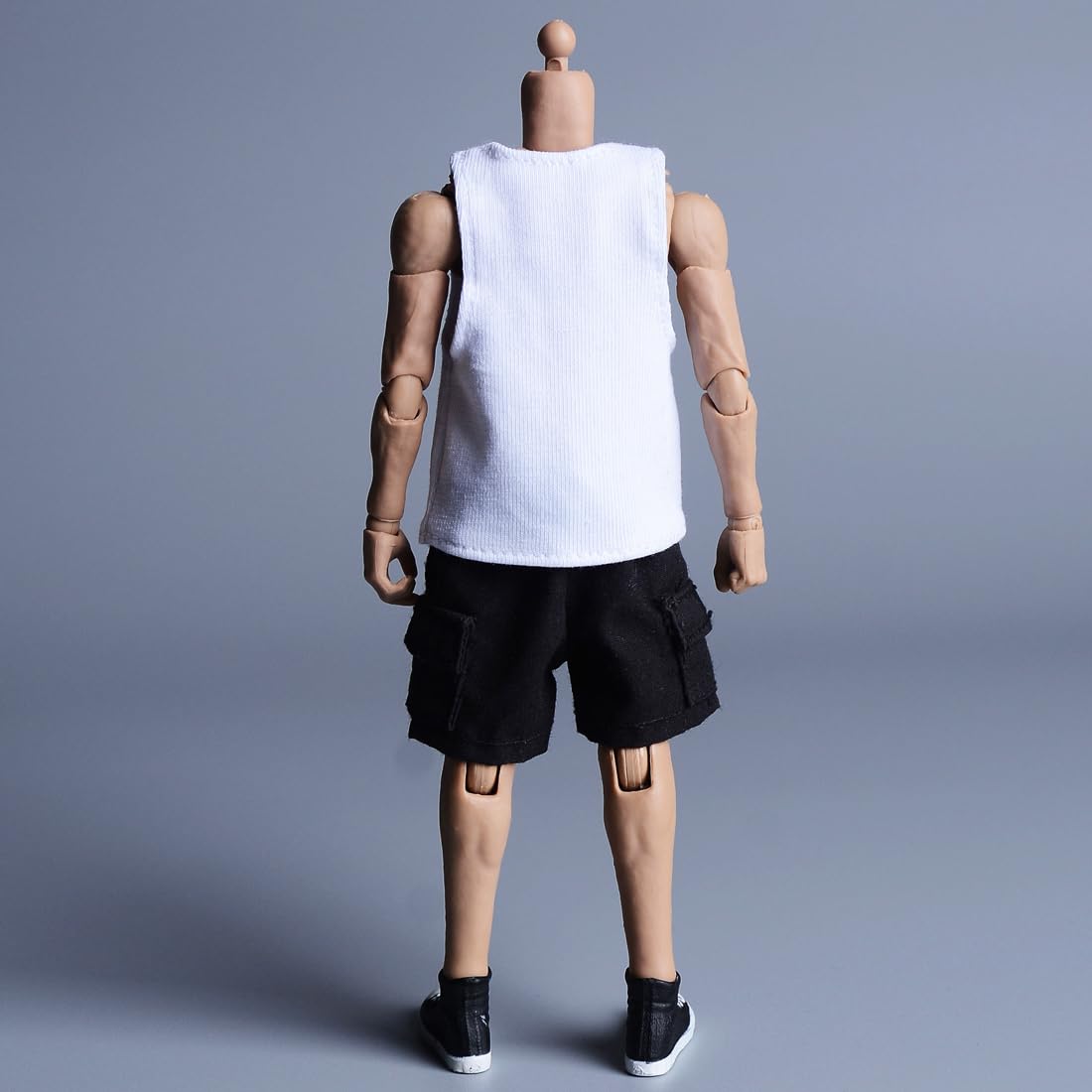 Meetoget 1/12 Scale Male Figure Doll Clothes Daily Sports Singlet Action Figure Relax PU002US,White