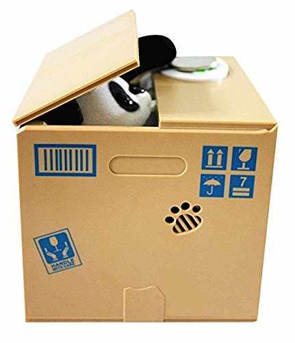 Resulzon Piggy Bank For Kids, Stealing Atm Coin Cash Money Counter Saving Can, Cute Panda Electronic Smart Voice Prompt Piggy Ba