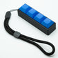 Four-Button Clicky Mechanical Switch Fidget Toy | Stim Toy, Stress Relief, Adhd (Black Base, Blue Keycaps)