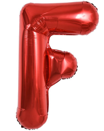 Toniful 40 Inch Large Bright Red Letter Balloons A-Z, Giant Jumbo Helium Foil Mylar Big Letter F Balloons For Birthday Party Ann