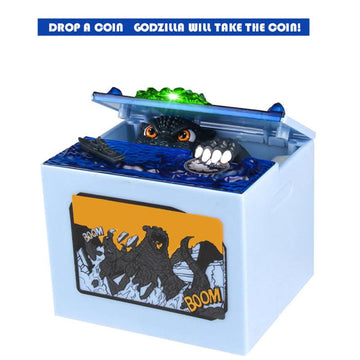 Romeeton Electronic Coin Money Box, Automatic Stealing Coin Monster Dinosaur Coin Bank Piggy Toy Musical Movement Money Box Anim