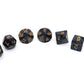 Polyhedral Dnd Dice Set Pearl Black For Dungeon And Dragons D&D Pathfinder Rpg Mtg Dice D20 D12 D10 D8 D6 D4