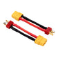 rflaueo 4pcs T-Plug Style to XT60 XT-60 Male Female RC Connector Adapter with 14awg 2inch Wire(E02-4)