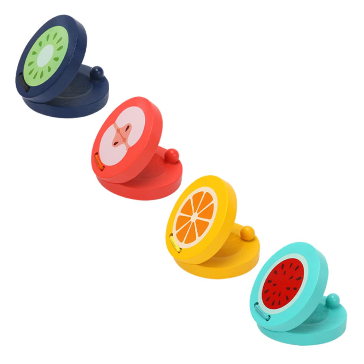 Ubervia Drums & Percussion  Wooden | Pcs | Preschool Toys 4Pcs Castanets Wooden Animal Toddler Musical Instruments Toddler Wood