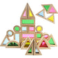 Agirlgle Wood Building Blocks Set For Kids 24 Pcs Rainbow Stacker Stacking Game Construction Toys Set Preschool Colorful Learning Educational Toys - Geometry Wooden Blocks For Boys & Girls
