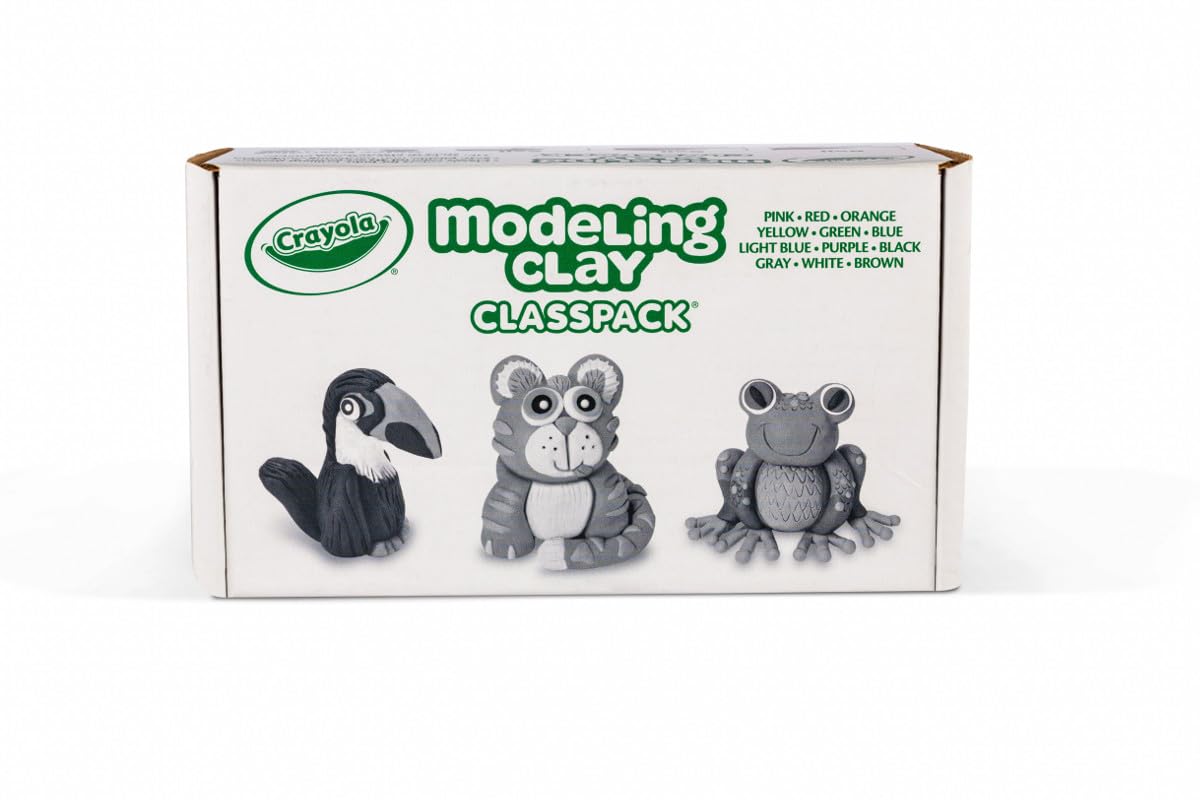 Crayola Modeling Clay Classpack (24 Packs), Bulk Modeling Clay for Kids, 12 Colors, Nontoxic, Classroom Supplies for Kids Arts &