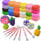 Firstly 24 Pcs Air Dry, Modeling Clay For Kids Diy Starter Kits, NonToxic, NonSticky, With 8 Sculpting Tools, Ideal Gift For B
