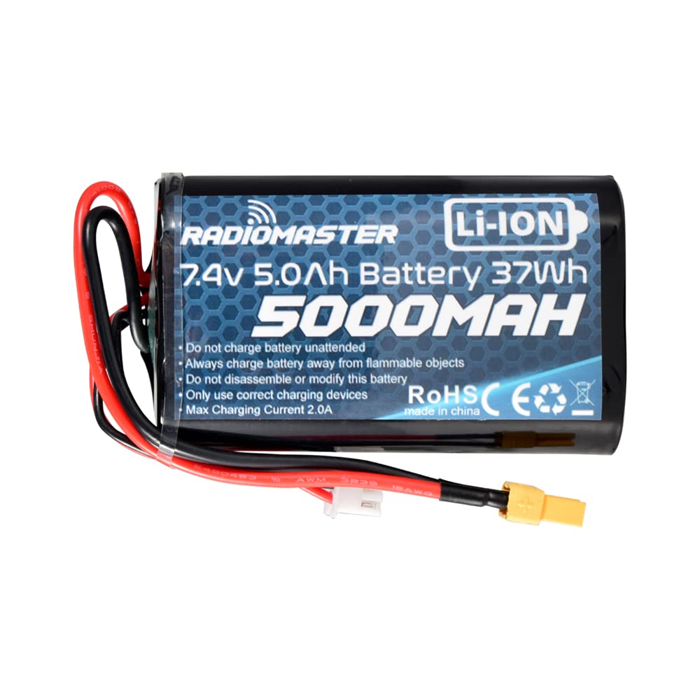 Sologood Radiomaster Tx16S Battery 7.4V 5000Mah 2S Battery Xt30 Plug For Tx16S Tx12 Radio Transmitter Large Endurance -Like New