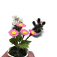 3Pc Miniature Flower Clay Dollhouse Fairy Garden Mini Plant Trees Ceramic Paint Furniture Bundles Artificial Flowers Tiny Orchid #116