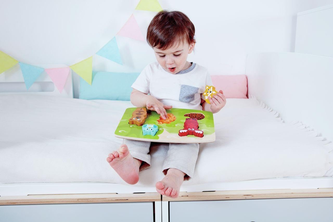 Hape Forest Animal Tactile Puzzle Game, Multicolor