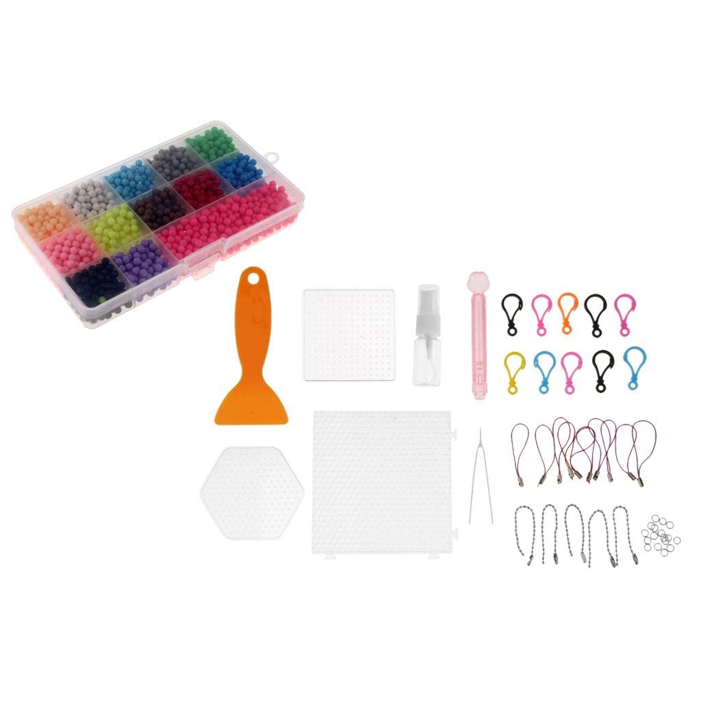 UJEAVETTE 13 Grids Magic Aqua Loose Beads Handmade 3D Puzzle Educational Toy Kid Gift