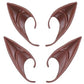 Cooljoy 2 Pairs Elf Ears Brown Black Cosplay Fairy Elf Pixie Vampire Ears Soft Halloween Accessories