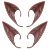 Cooljoy 2 Pairs Elf Ears Brown Black Cosplay Fairy Elf Pixie Vampire Ears Soft Halloween Accessories